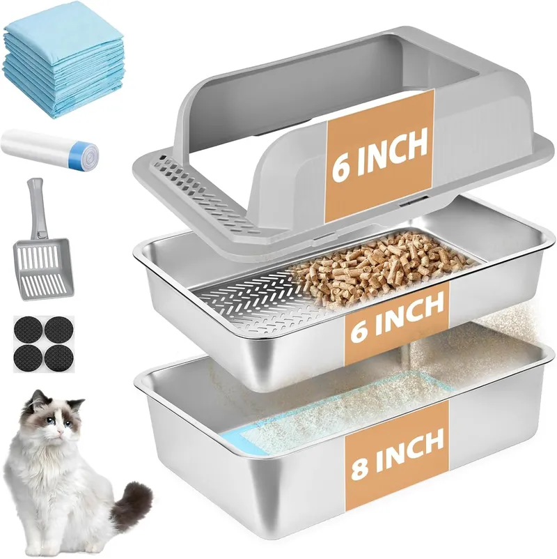 Homegroove Stainless Steel Sifting Litter Box